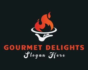 Flame Restaurant Dining logo design