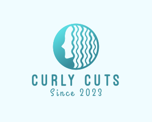 Curly - Gradient Curly Hair logo design