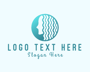 Gradient Curly Hair Logo