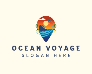 Cruise - Travel Cruise Getaway logo design