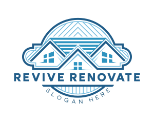 Renovate - House Roof Realty logo design