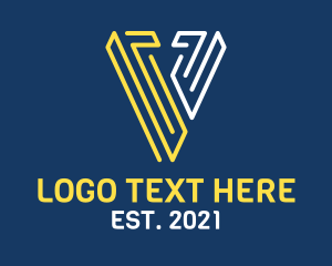 Programming - Network Programming Letter V logo design