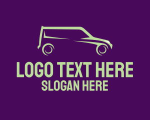 Motor Vehicle - Simple Green Van logo design