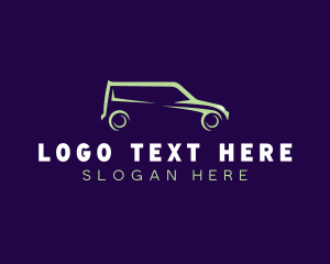 Auto - Simple Green Van logo design