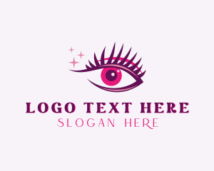 Lashes - Beautician Eyelash Cosmetics logo design