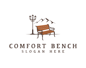 Bench - Mountain Park Bench logo design