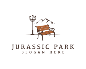 Mountain Park Bench logo design