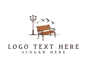 Furniture - Mountain Park Bench logo design