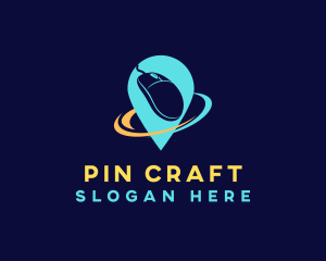 Pin - Mouse Pin Locator logo design