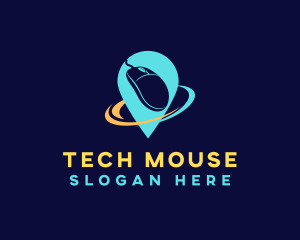 Mouse Pin Locator logo design