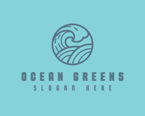 Ocean Sea Wave logo design