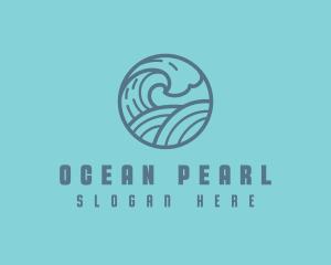 Ocean Sea Wave logo design