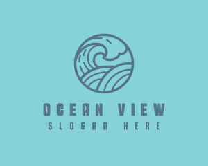 Ocean Sea Wave logo design