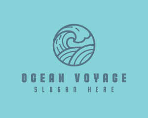 Ocean Sea Wave logo design