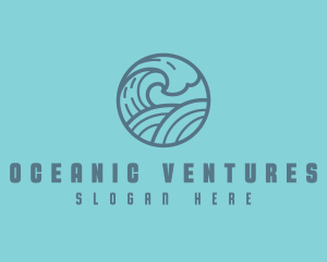 Ocean Sea Wave logo design