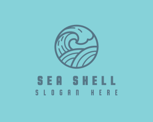 Ocean Sea Wave logo design