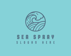 Ocean Sea Wave logo design