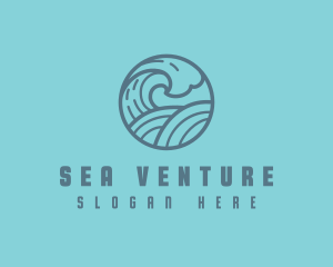 Ocean Sea Wave logo design