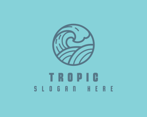 Ocean Sea Wave logo design