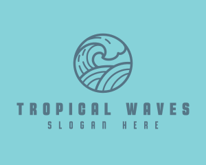 Ocean Sea Wave logo design