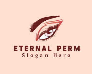 Perm - Sexy Woman Eyelash logo design