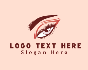 Threading - Sexy Woman Eyelash logo design