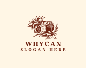 Camera Floral Photography Logo