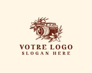 Photo - Camera Floral Photography logo design