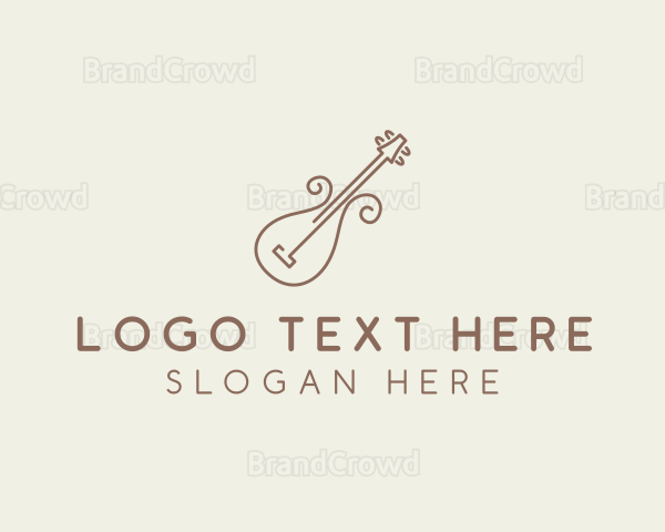 Music Violin Instrument Logo