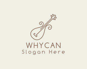 Minimalist Violin Instrument Logo