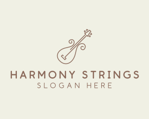 Music Violin Instrument logo design