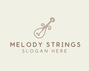 Music Violin Instrument logo design