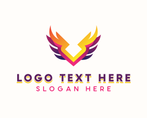 Angel - Holy Spiritual Wings logo design