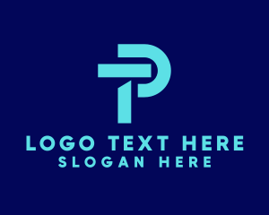Letter Tp - Tech Startup Letter TP logo design