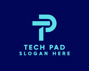 Tech Startup Letter TP logo design