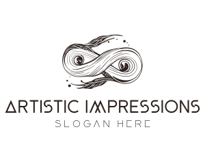 Abstract Organic Infinity Swirl logo design