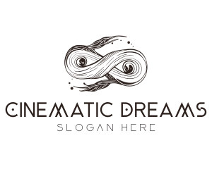 Abstract Organic Infinity Swirl logo design