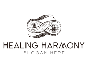 Abstract Organic Infinity Swirl logo design