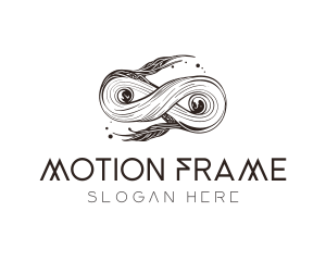 Abstract Organic Infinity Swirl logo design