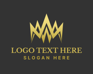Golden - Premium Gold Crown logo design
