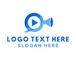 Chat - Video Trumpet Play logo design