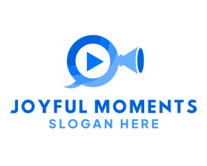 Play - Video Trumpet Play logo design