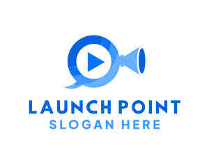 Start - Video Trumpet Play logo design
