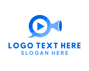 Start - Video Trumpet Play logo design