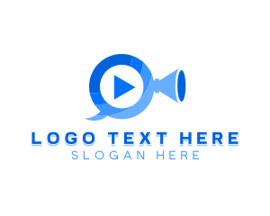 Megaphone - Video Trumpet Play logo design