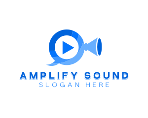 Megaphone - Video Trumpet Play logo design