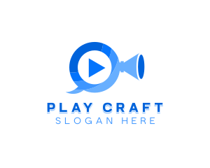 Video Trumpet Play logo design