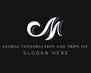 Cosmetics - Elegant Cursive Letter M logo design