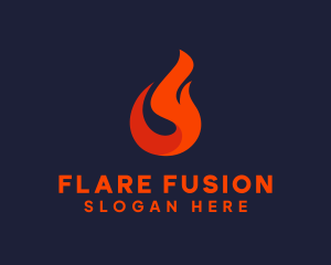 Flare - Fire Petroleum Fuel logo design