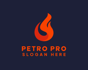 Petroleum - Fire Petroleum Fuel logo design